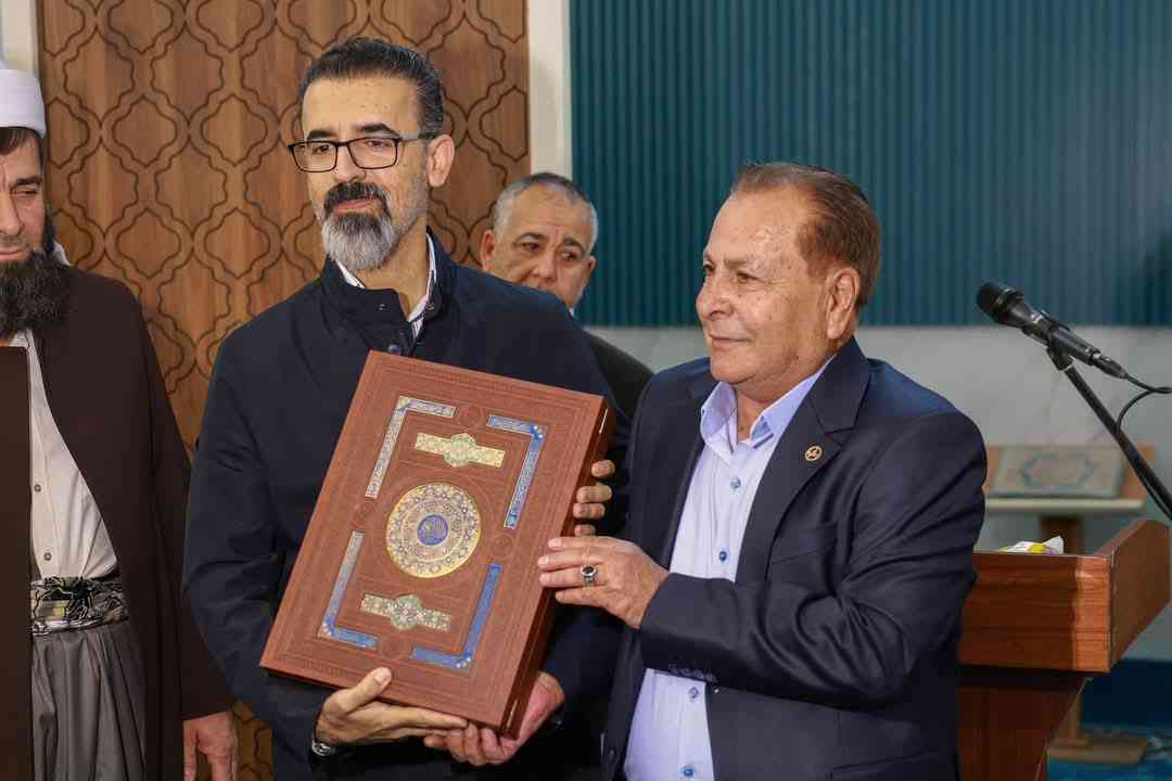 محافظ كركوك ريبوار طه مصطفى   يفتتح جامع الحاج رشيد