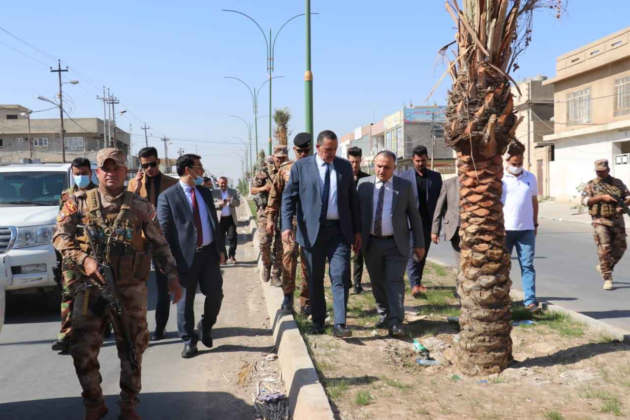  السيد محافظ كركوك  يزور مشروع تطوير الشارع الرئيس بين راس دوميز وواحد حزيران 