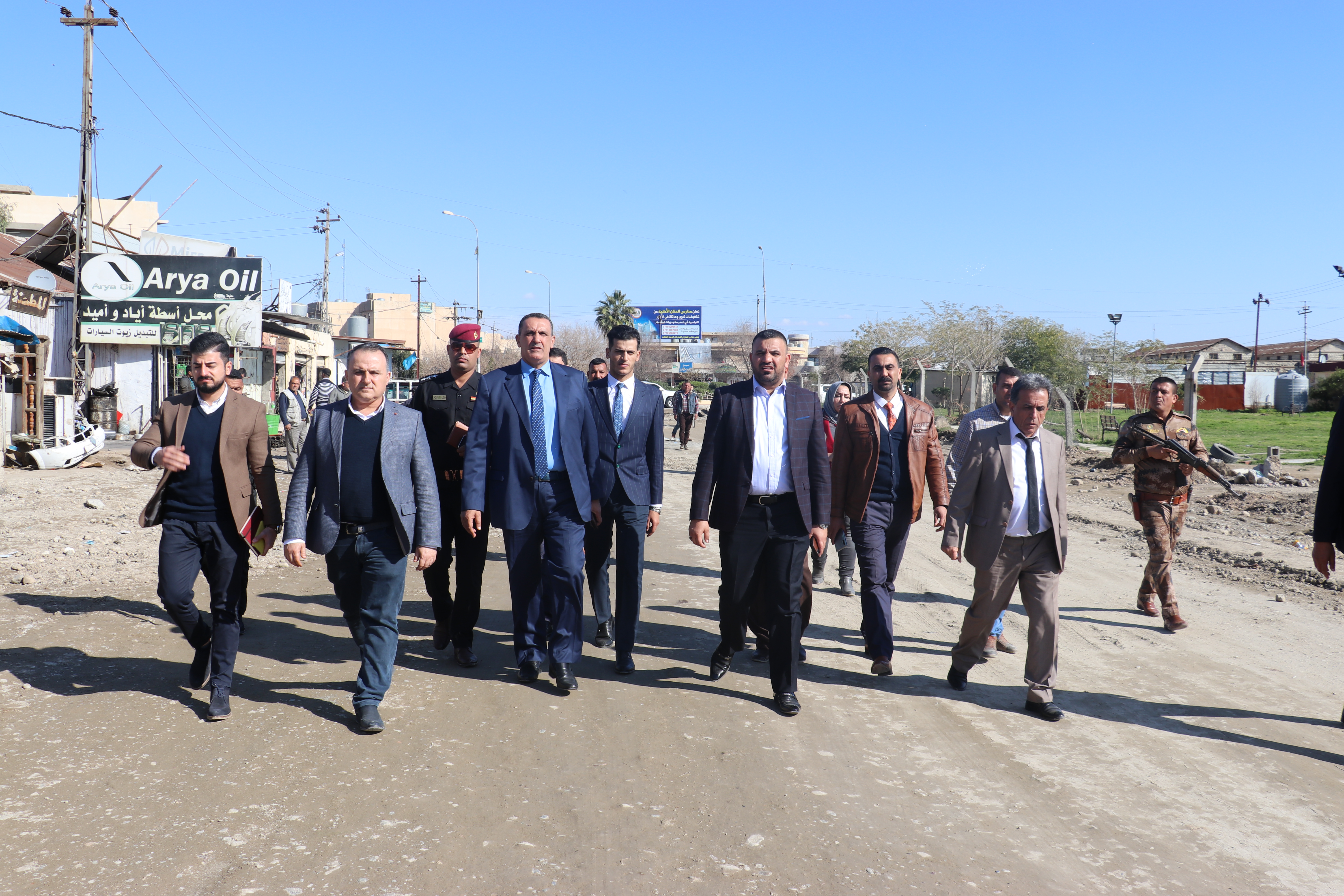    الجبوري  يطلع على سير الأعمال المنفذه بتطوير منطقة المصلى 