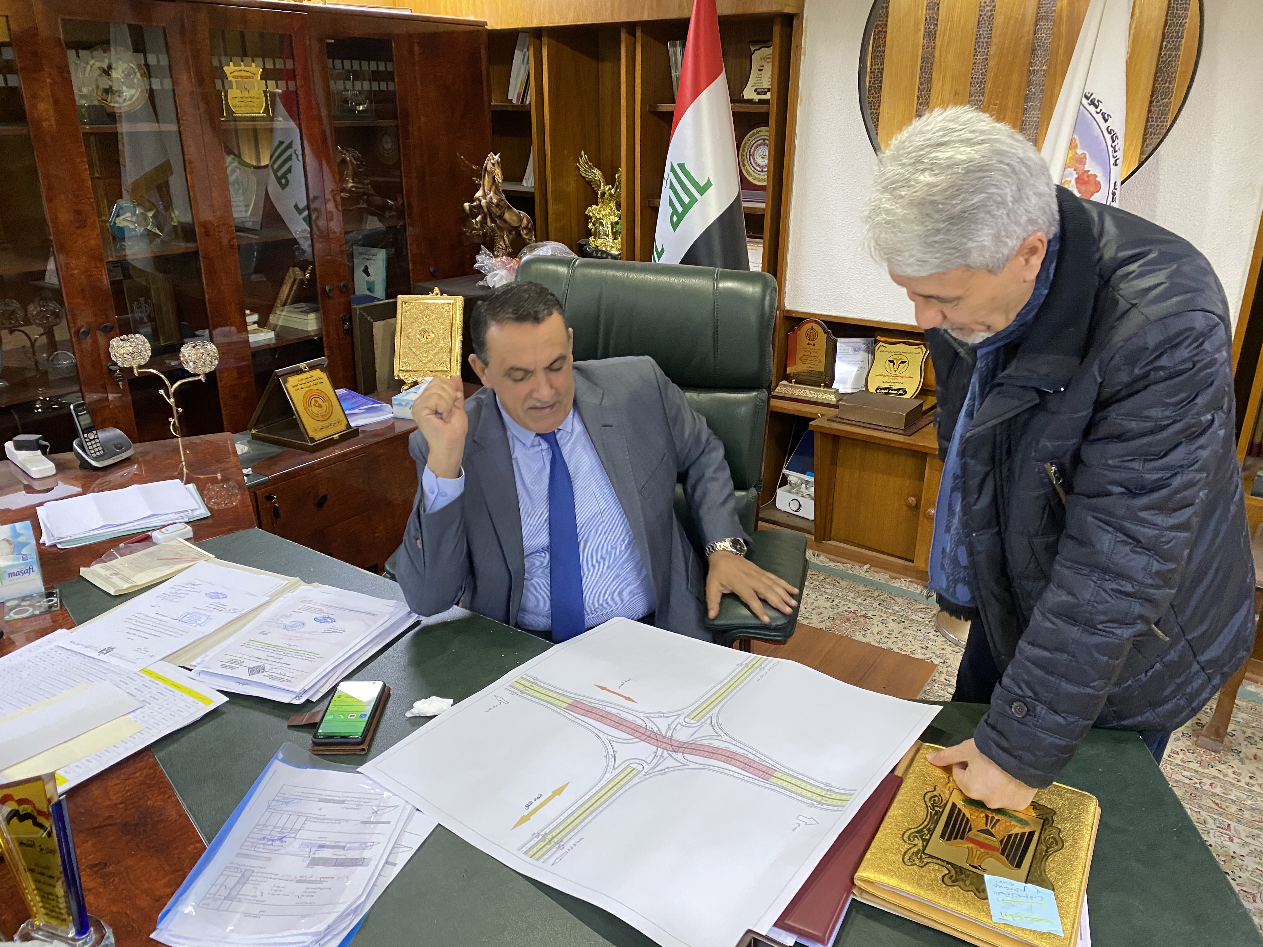      الجبوري  يؤكد اهمية  مشروع تطوير وتنفيذ مجسر جامعة كركوك / مبنى المحافظة 