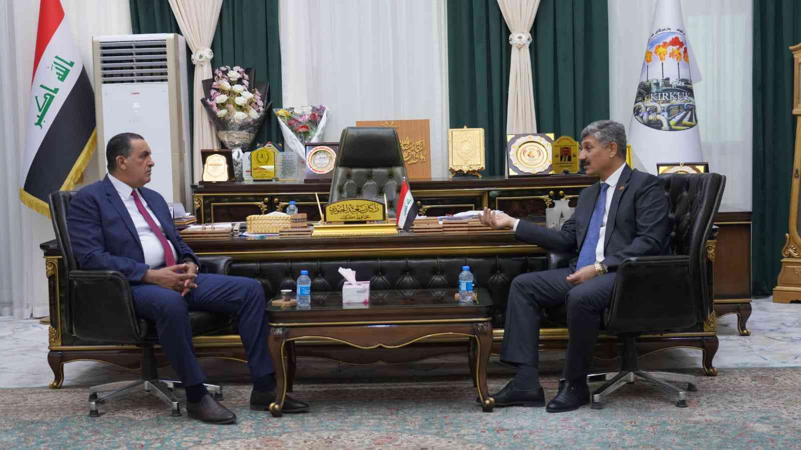 محافظ كركوك   يبحث جهود التعاون المشترك ،مع شركة نفط الشمال .