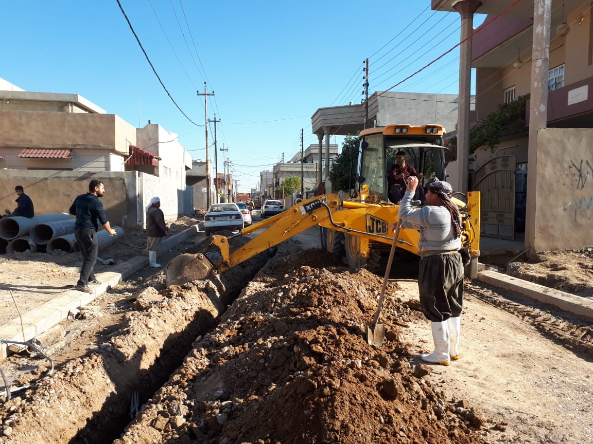 متابعة المشاريع قيد التنفيذ في مدينة كركوك 