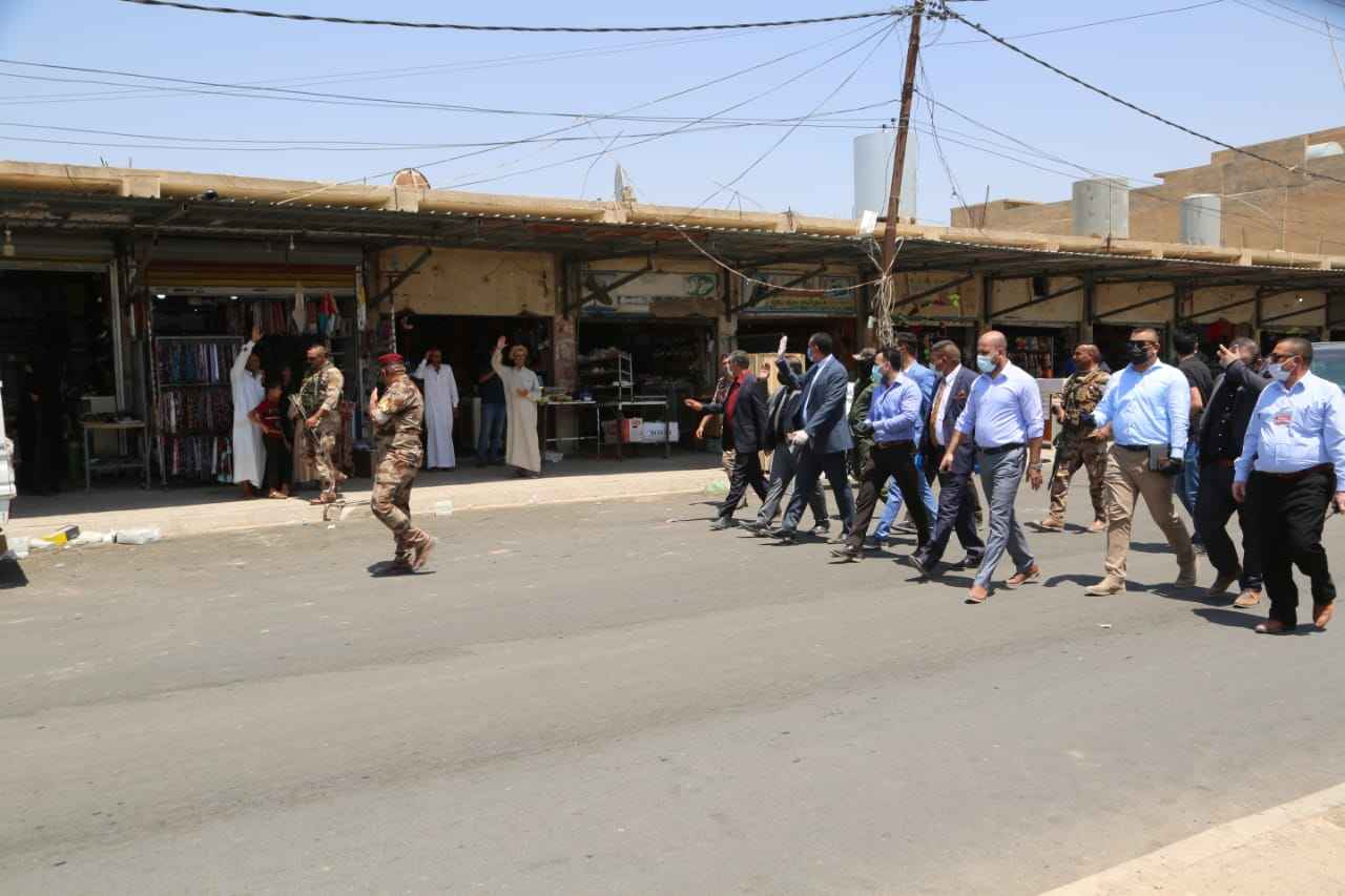 الجبوري  يطلع ميدانيا على الخدمات وأوضاع المواطنين واستقرار الحويجة 