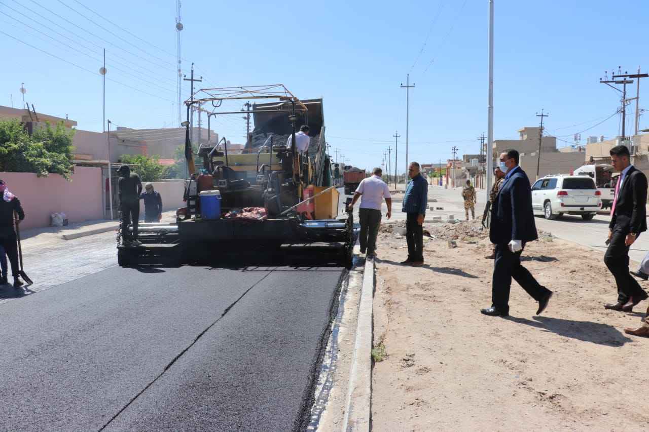    السيد محافظ كركوك  يتفقد سير تنفيذ المشاريع الخدمية في القاطع البلدي الخامس والسادس في مدينة كركوك 