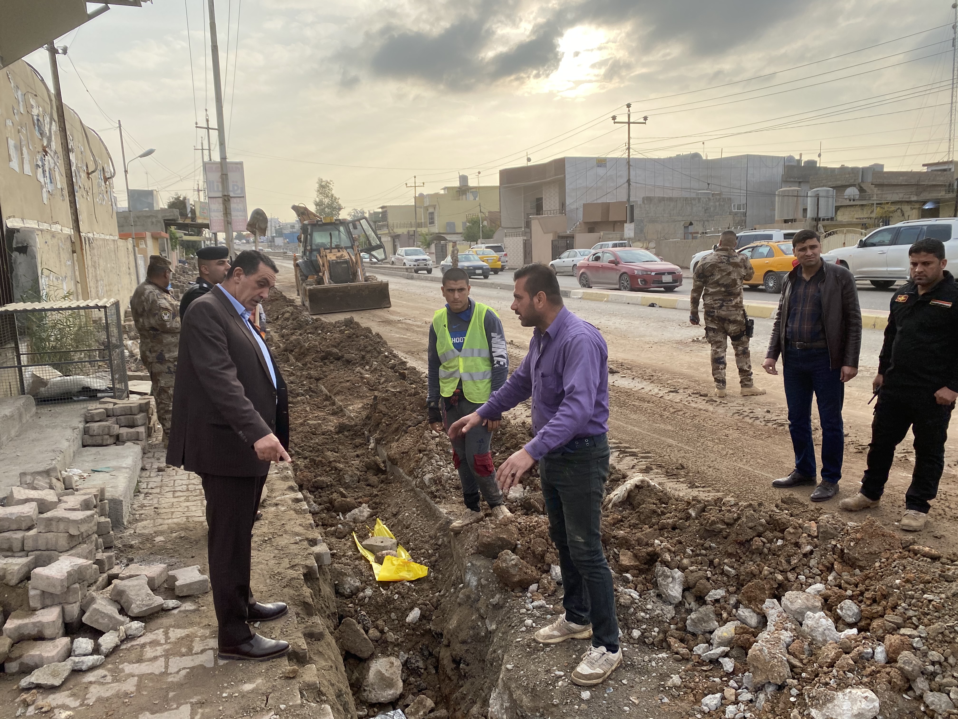  السيد محافظ كركوك راكان سعيد الجبوري , يتابع سير تنفيذ المشاريع الخدمية في حي رحيماوه 