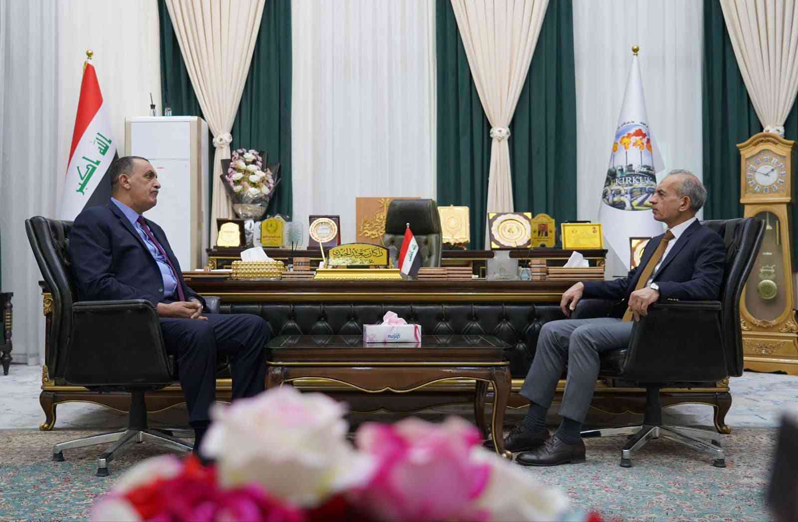 الجبوري وتوران .. يؤكدان دعمهم للقوات الأمنية .. والحفاظ على حقوق مواطني كركوك . 