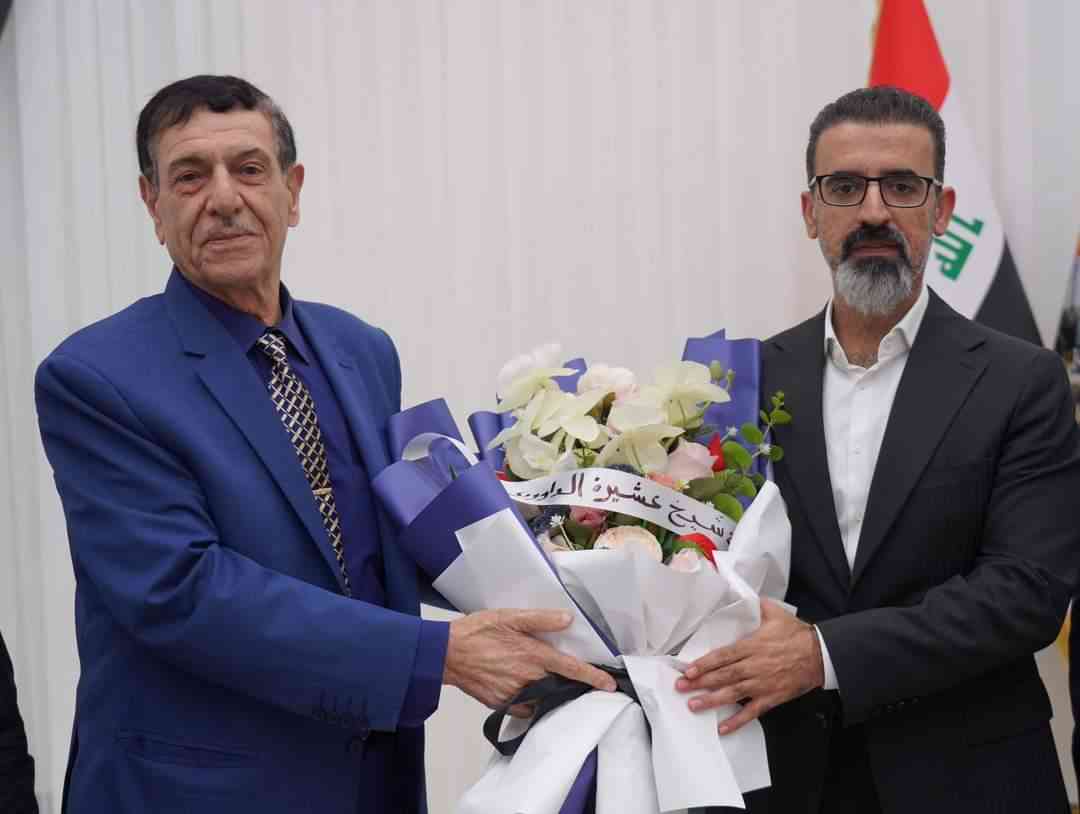 محافظ كركوك ريبوار طه مصطفى   يستقبل الشيخ ناصر الشيخ مدحت الداودي   والوفد المرافق له .
