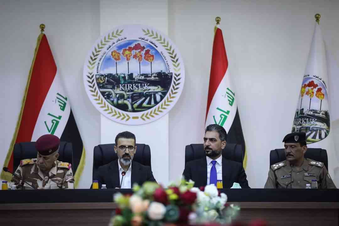 السيد محافظ كركوك ريبوار طه رئيس اللجنة الامنية العليا ،يتراس اجتماعاً للجنة الامنية العليا في كركوك 