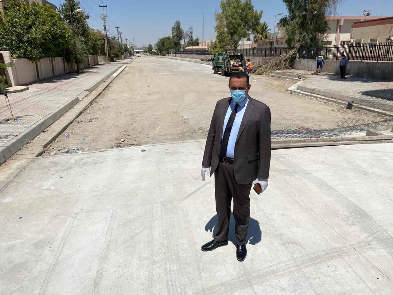السيد محافظ كركوك  يتابع ميدانيا اعمال تأهيل وتطوير حي الواسطي 