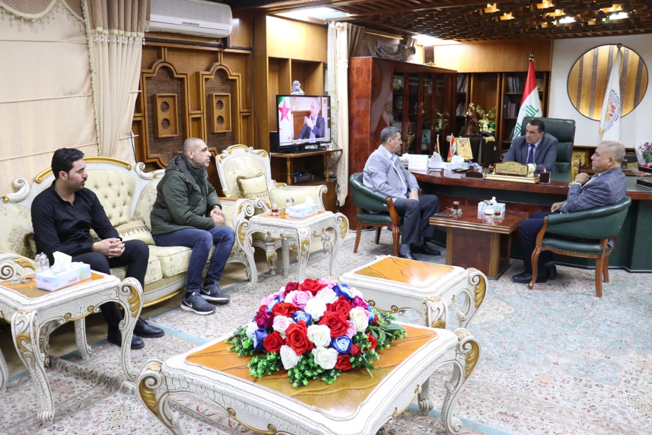 الجبوري  يؤكد على اهمية دعم مشاريع الشباب والرياضة في كركوك  