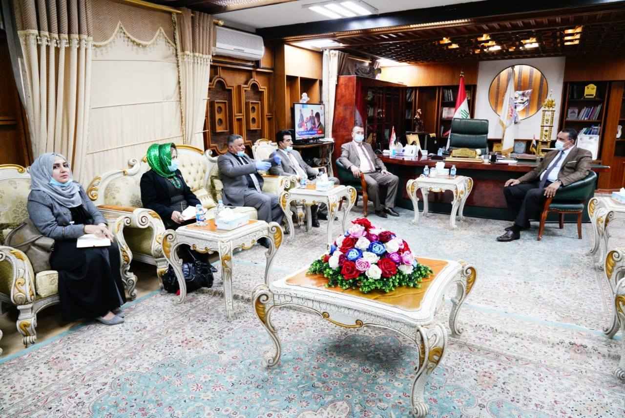 الجبوري  يبحث مع وفدا من وزارة الزراعة جهود انجاح تسويق الذرة الصفراء وتخفيف اعباء الفلاحين والمزارعين .