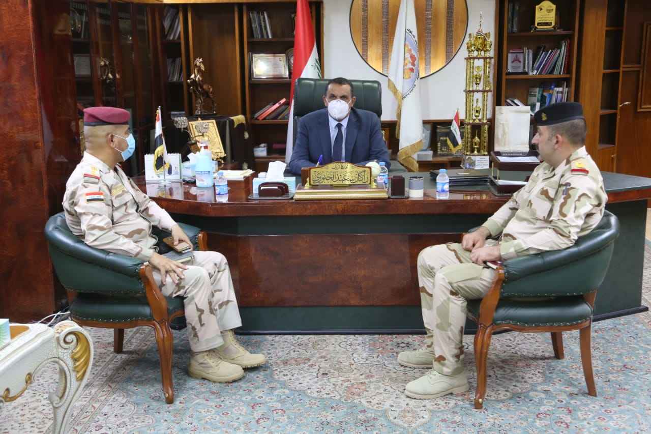 الجبوري  يلتقي امر لواء 45 في قضاء داقوق