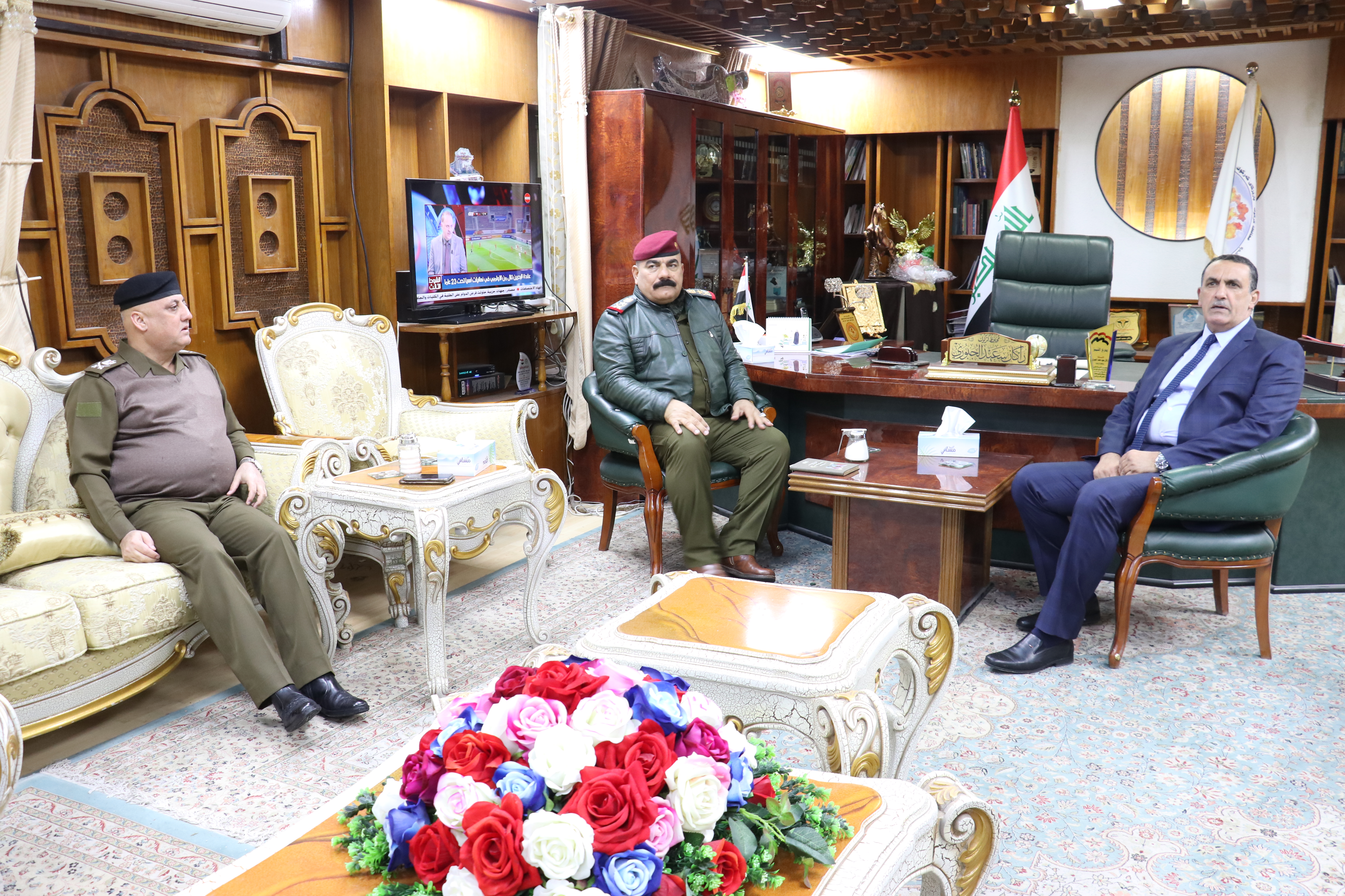    الجبوري وحربيه يبحثان اوضاع كركوك الأمنية 