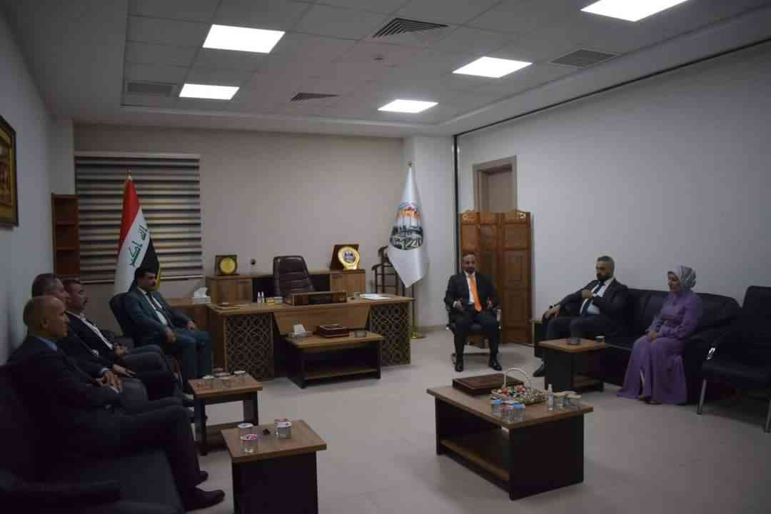 النائب الفني إبراهيم تميم  ..  يبحث مع المهندس عمار المالكي تنفيذ المشاريع وايصال خدمات الماء في عموم كركوك  .