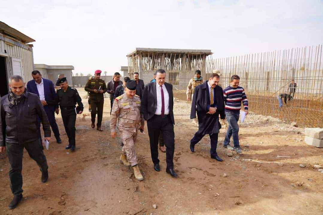 الجبوري يتفقد اعمال تنفيذ مشروع ماء الملتقى