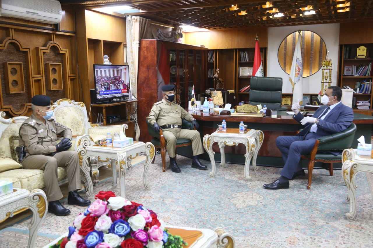    محافظ كركوك  يلتقي مدير عام المتفجرات في وزارة الداخلية 