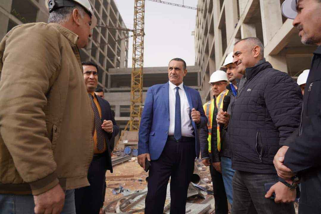 الجبوري  يتفقد مشروع المستشفى جنوب المدينة ،،ويحث على سرعة انجازه بالتعاون مع وزارة الصحة