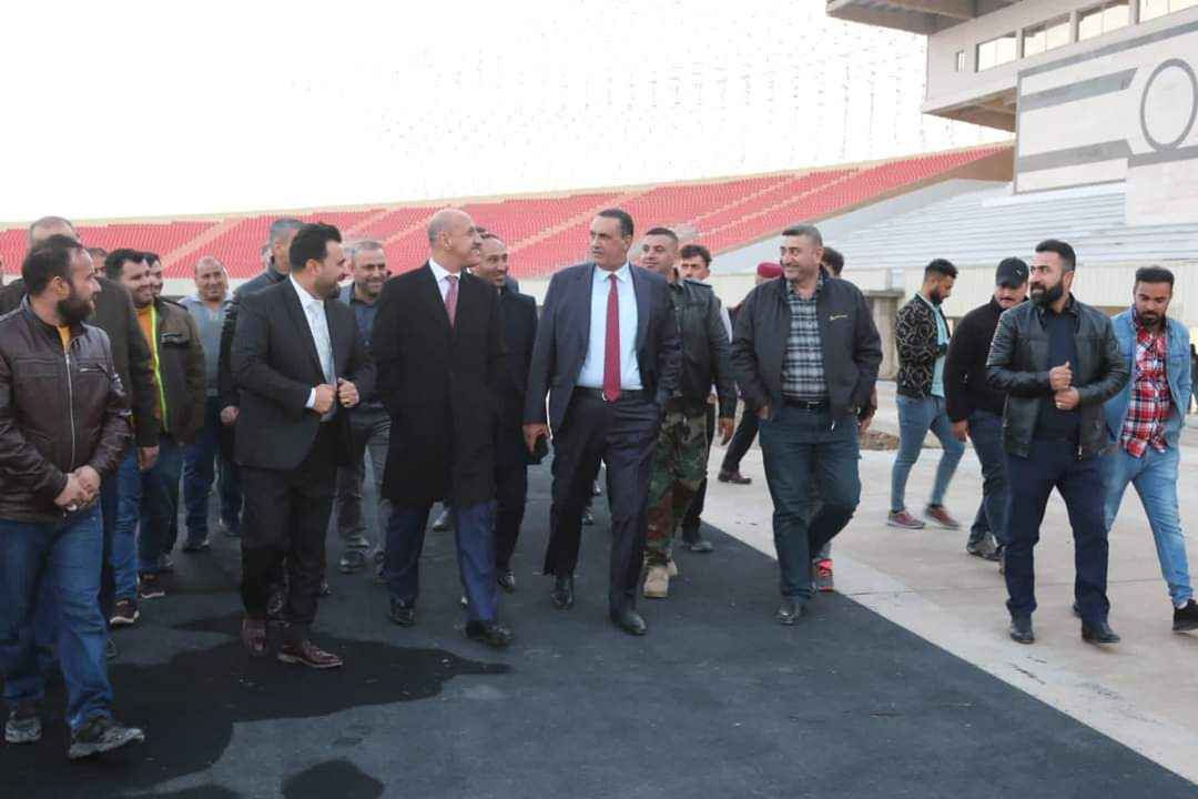 درجال والجبوري  يطلعون ميدانيا على مشروع تأهيل وتطوير الملعب الاولمبي  .