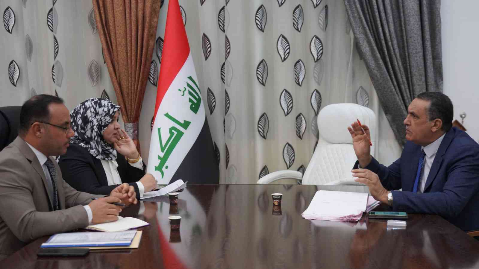 الجبوري .. يلتقي عضو مجلس النواب السيدة منى السبيل .