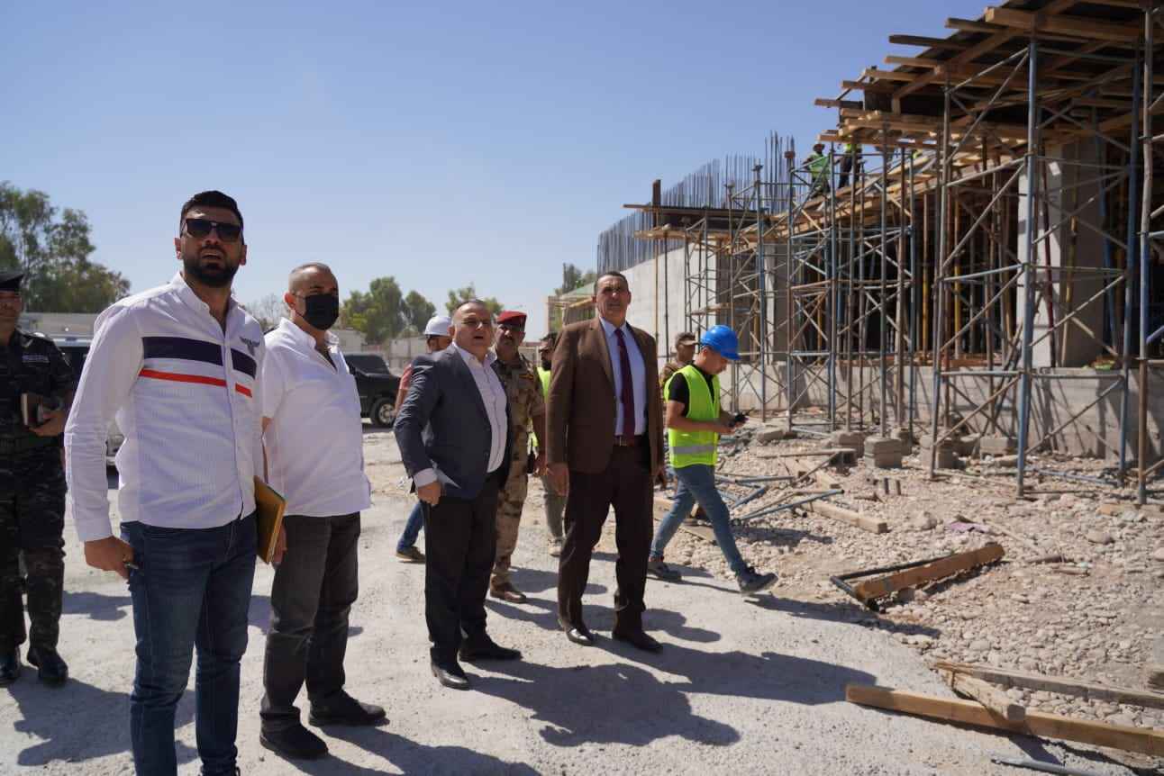 الجبوري  يتابع ميدانيا اعمال تنفيذ مشروع مركز جراحة القلب في مدينة كركوك .