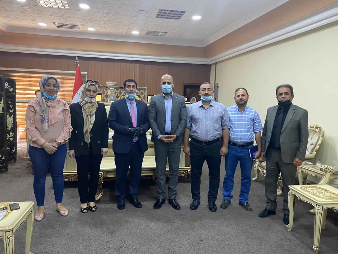 المعاون الفني يبحث مع وفد وزارة التخطيط المشاريع في كركوك 