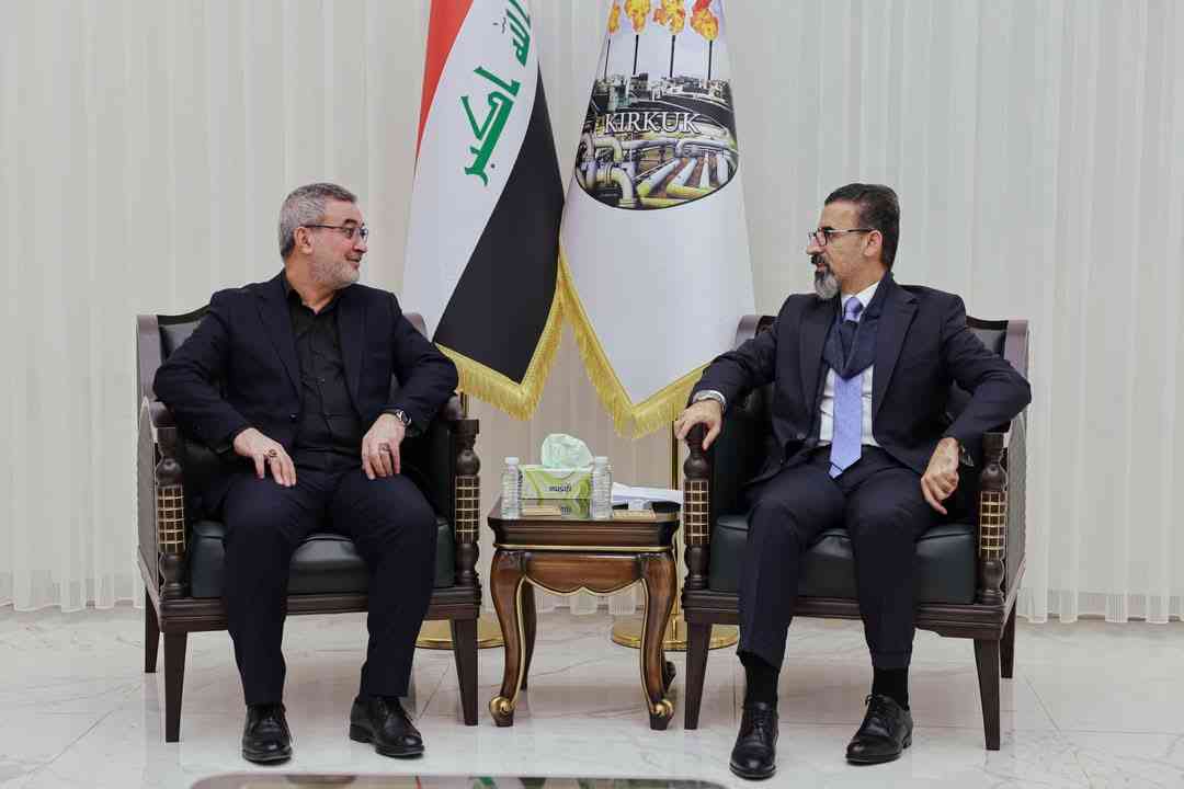 محافظ كركوك ريبوار طه مصطفى   يستقبل رئيس مجلس مفوضي هيئة الإعلام والاتصالات . 