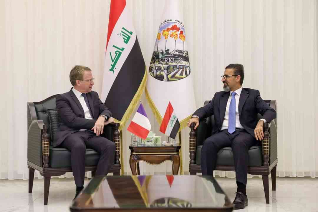 استقبل السيد محافظ كركوك ريبوار طه مصطفى   سعادة السفير الفرنسي لدى العراق باتريك دوريل.