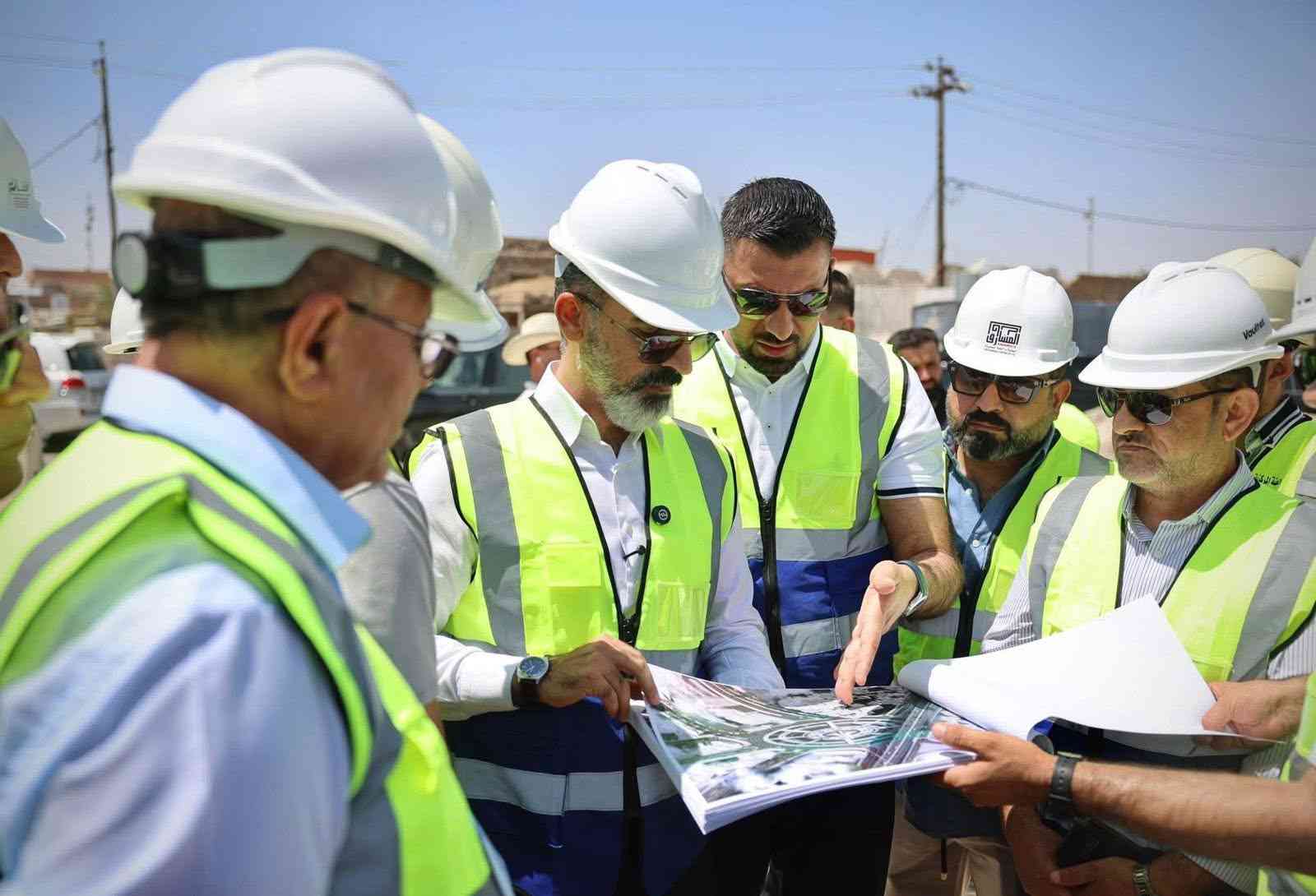 بمتابعة ميدانية زار  السيد محافظ كركوك ريبوار طه   مشروع فلكة كراج بغداد 