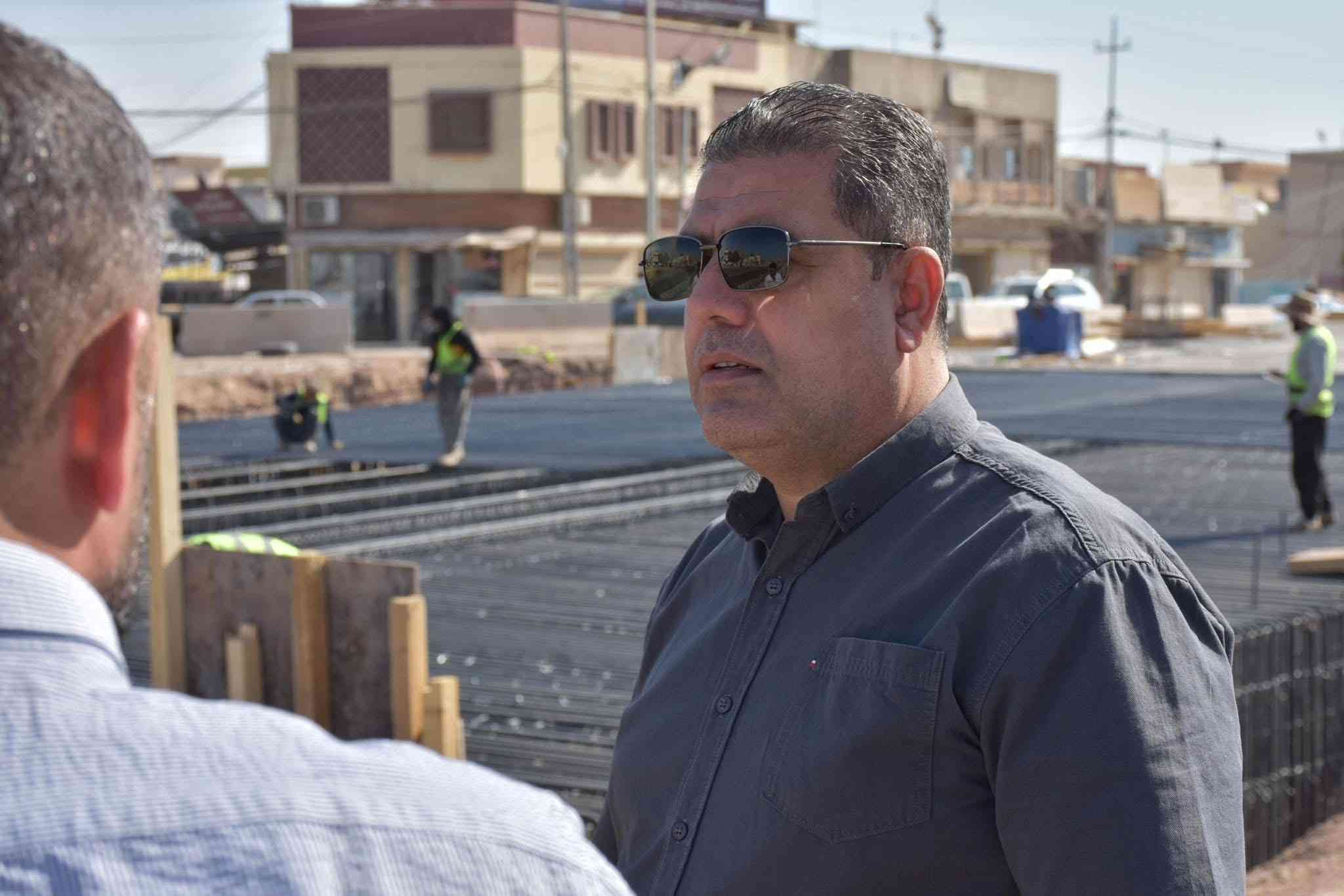 دعماً لجهود ادارة كركوك   وفريقها الحكومي الواحد     النائب الأول لمحافظ كركوك الدكتور ياوز حميد محمود يجري زيارة ميدانية إلى مشروع مجسر ونفق رحيم آوه،