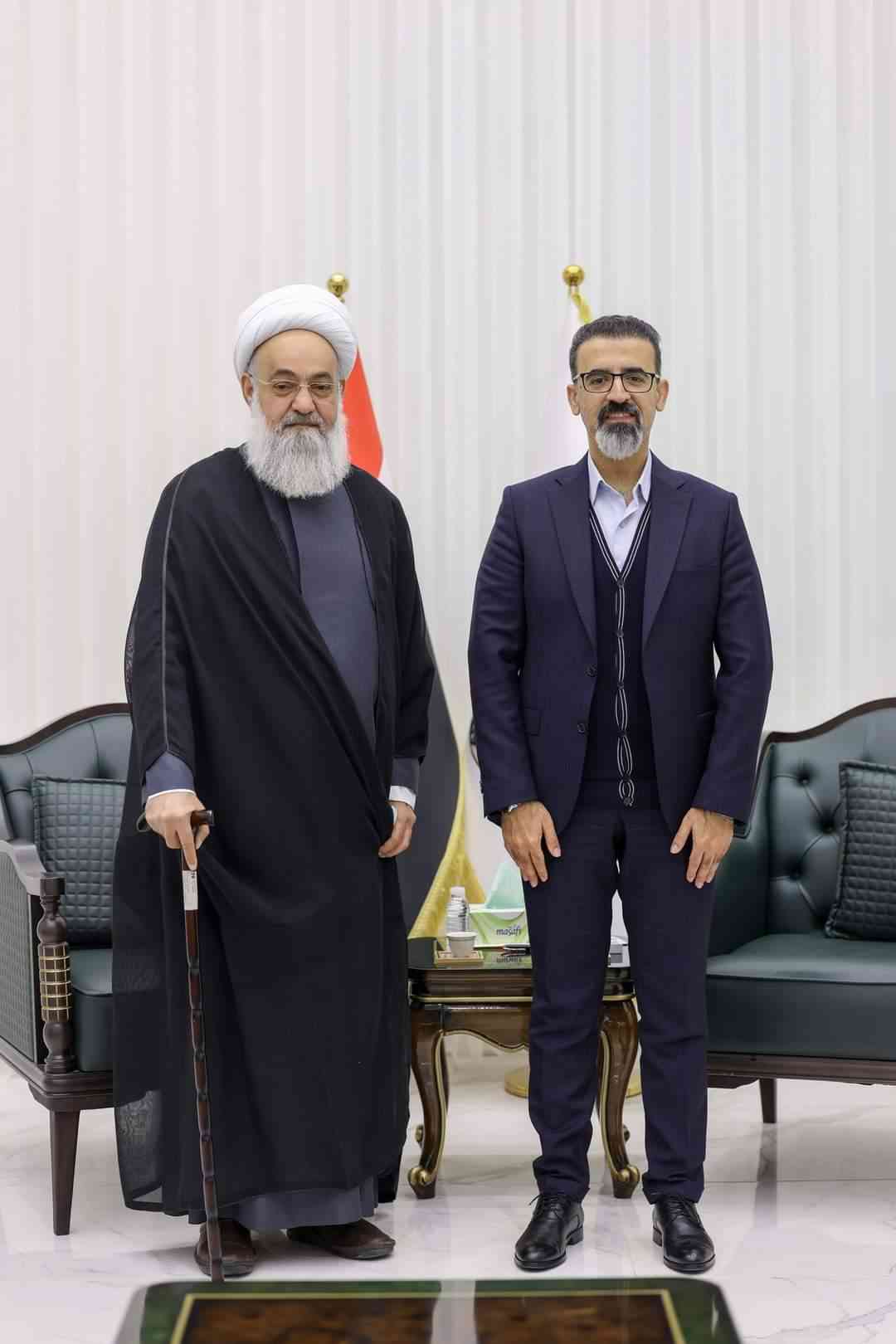 محافظ كركوك ريبوار طه مصطفى   يستقبل سماحة الشيخ الدكتور ستار الوائلي الأستاذ بالحوزة الدينية بالنجف الأشرف ،