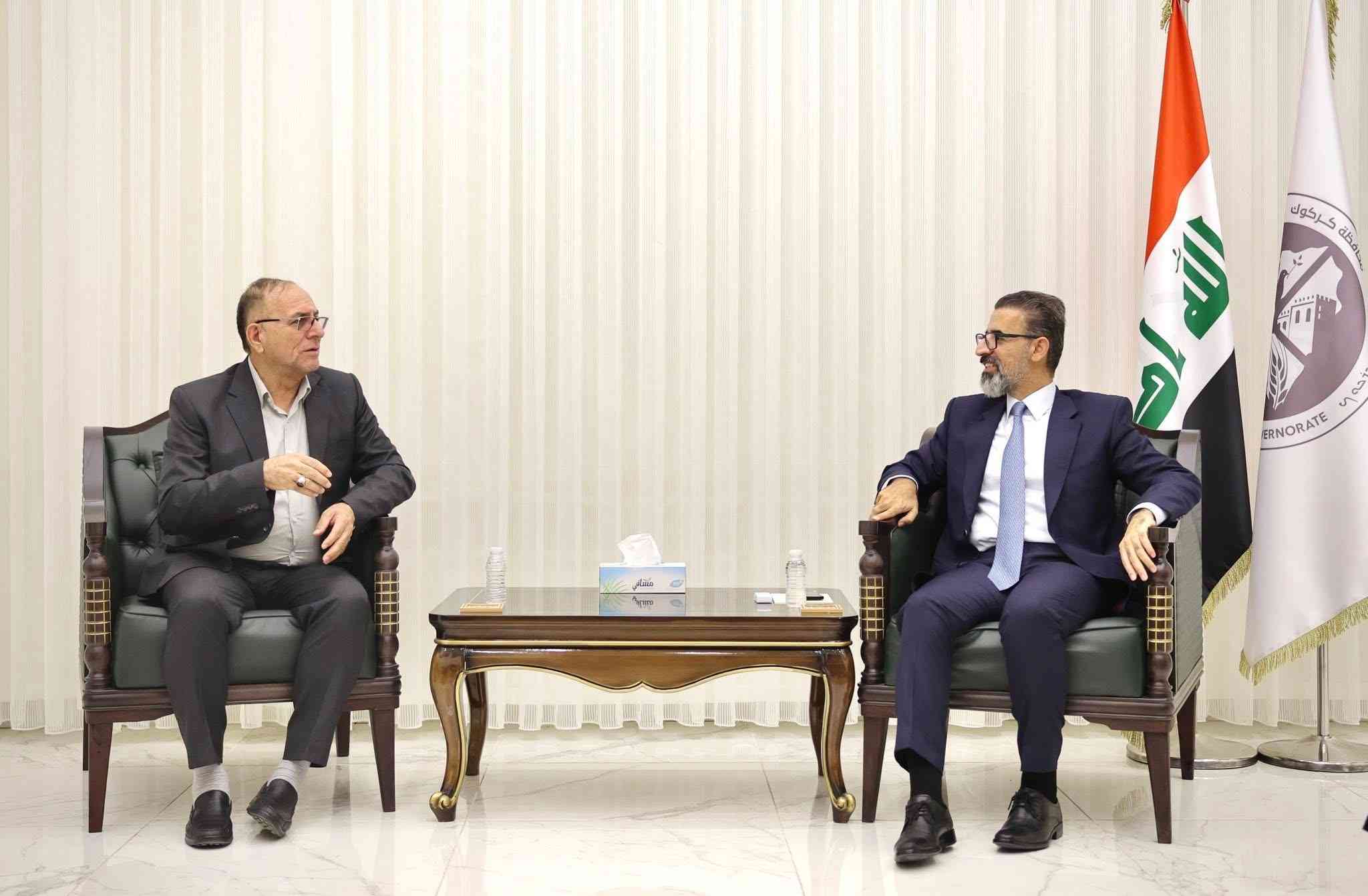 استقبل السيد محافظ كركوك ريبوار طه   السيد مسؤول منظمة بدر محور الشمال محمد مهدي البياتي والوفد المرافق له .