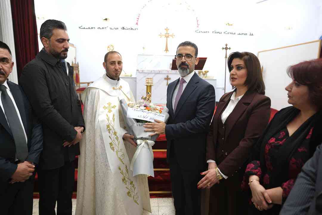 شارك السيد محافظ كركوك ريبوار طه مصطفى أبناء شعبنا من المسيحيين قدّاس ليلة ميلاد السيد المسيح ( عليه السلام )  